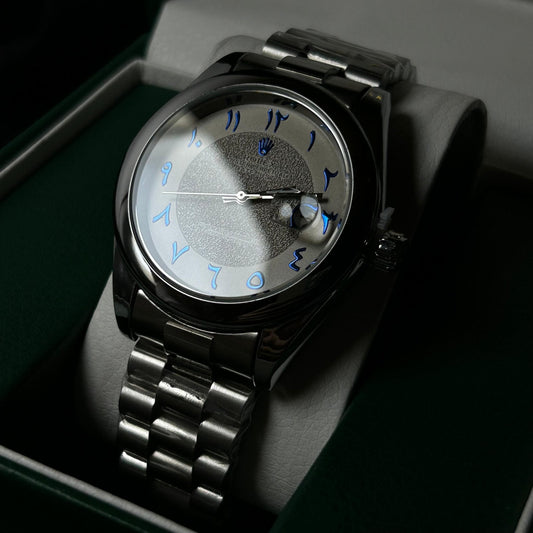 Rolex Datejust Arabic Dial For Him – Silver Gray