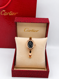 Cartier Baignoire Bangle Watch – Black Dial Rose Gold