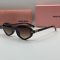 Miu Miu Sunglasses – Black Frame / Gradient Brown Lenses