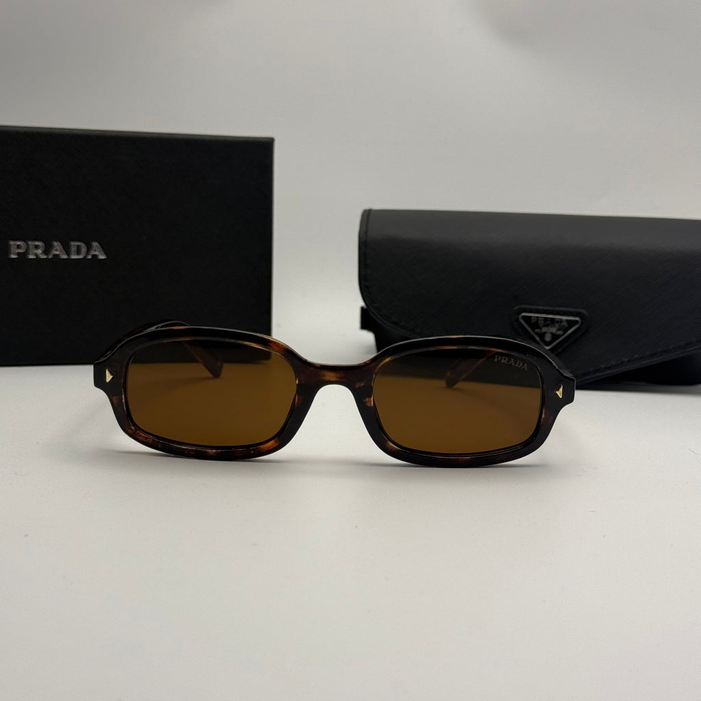 Prada Rectangular Sunglasses – Tortoise Havana / Brown Lenses