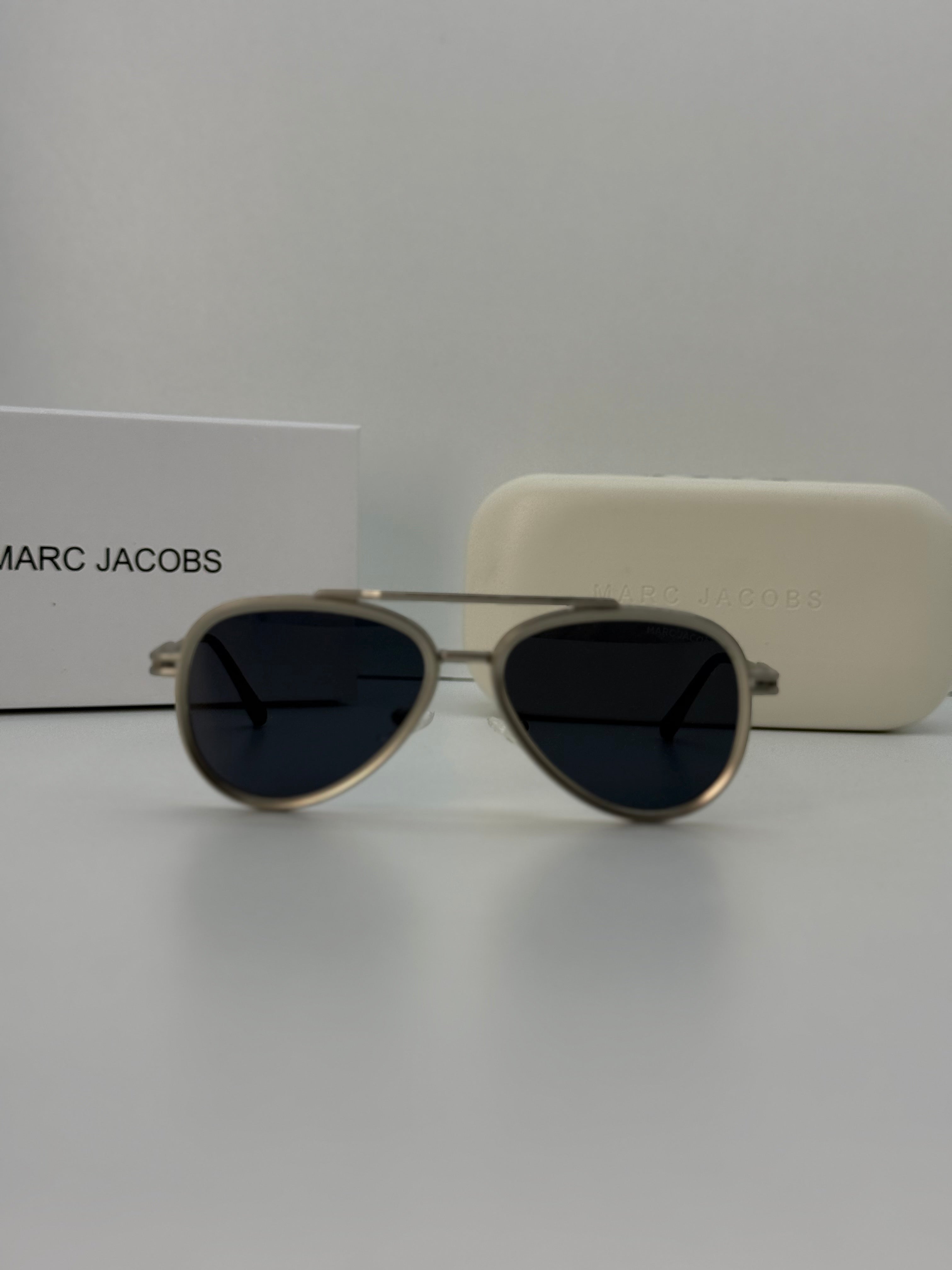 Marc Jacobs Aviator Sunglasses – Silver / Blue
