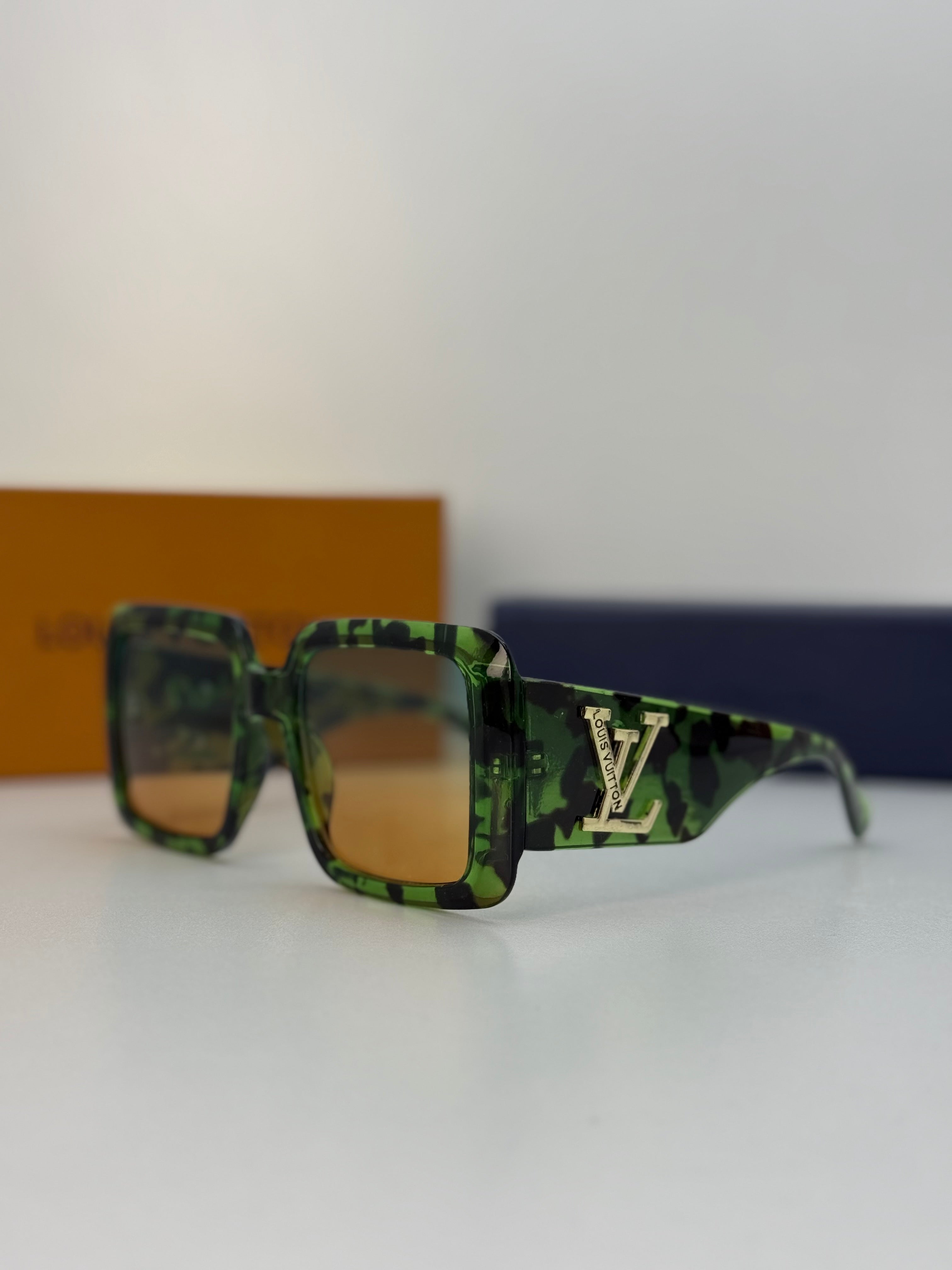 Louis Vuitton Square Sunglasses – Green Camo