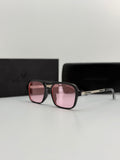 Gentle Monster Square Aviator Sunglasses (Black / Pink)