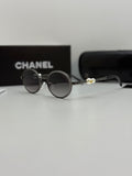 Chanel Round Metal Sunglasses (Gunmetal / Grey Gradient)