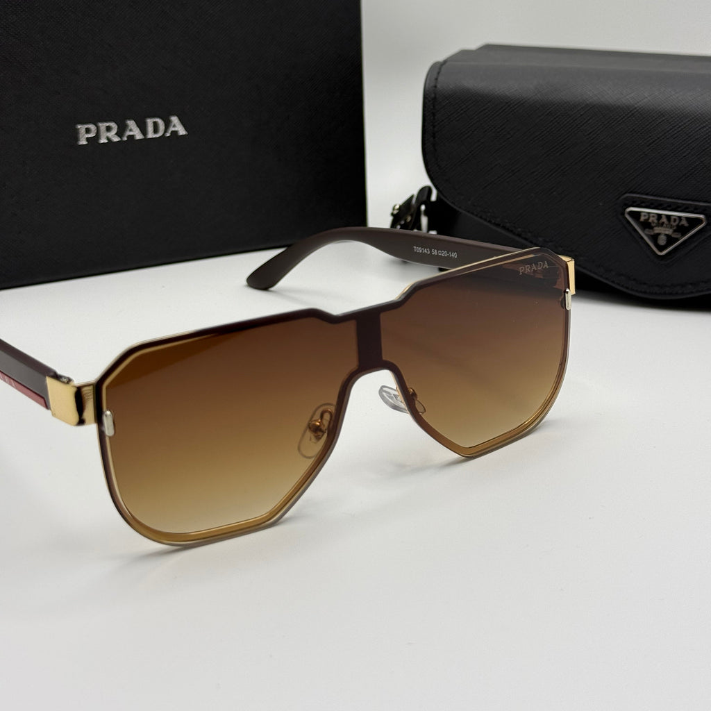 Prada Sunglasses – Brown Gradient Shield