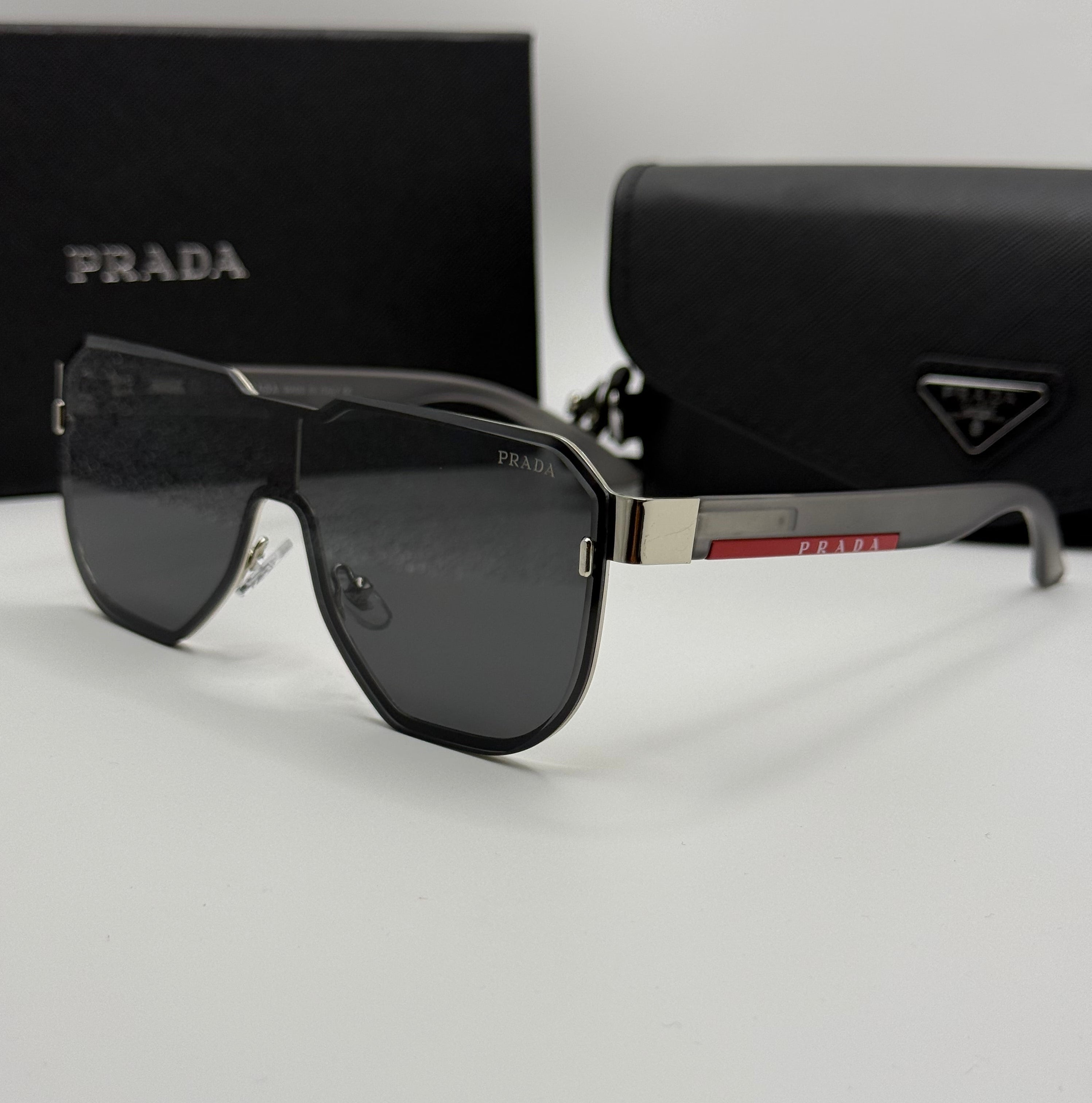 Prada Sunglasses – Black Shield