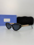 Gucci Cat-Eye Sunglasses — Black