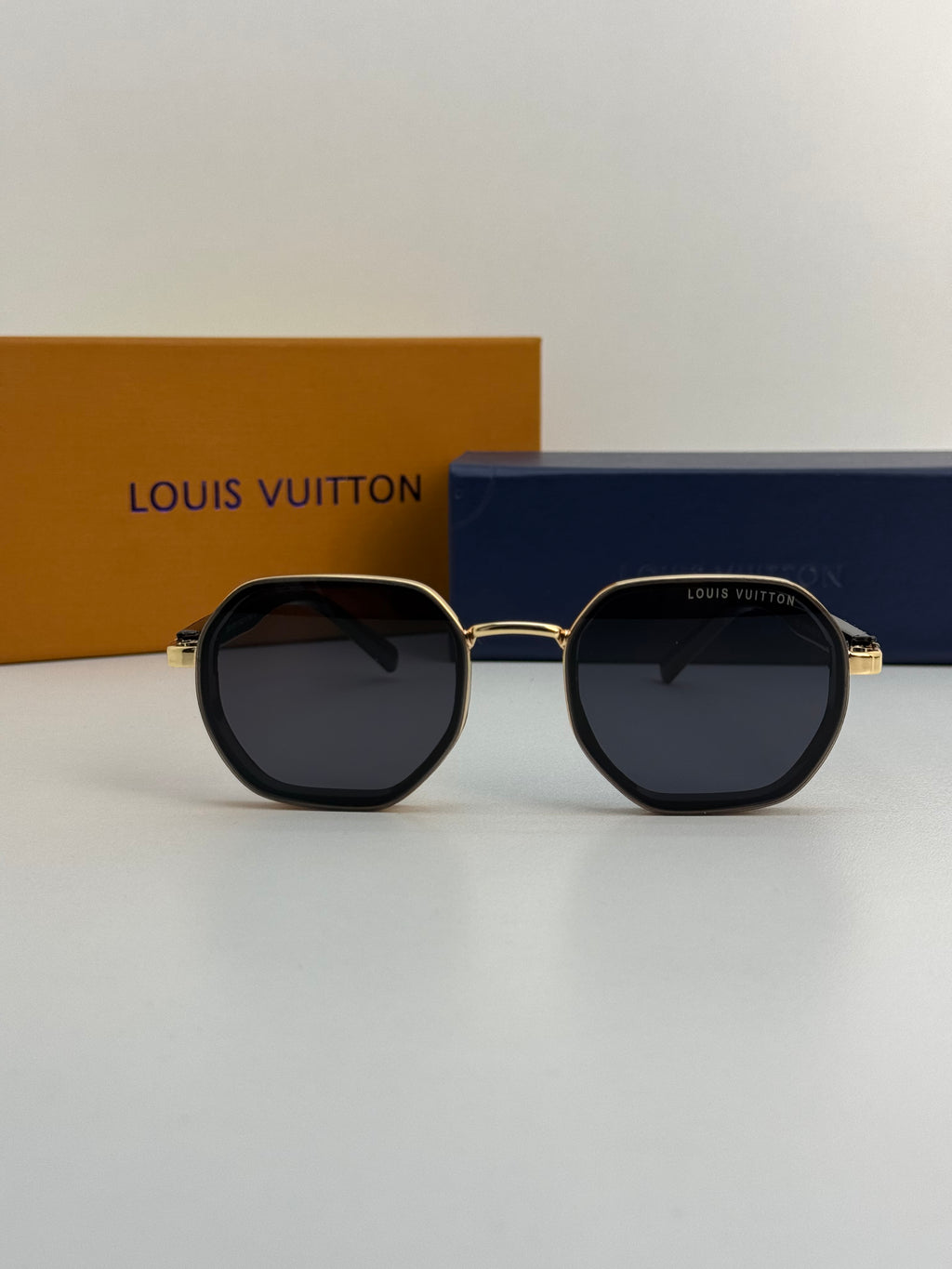 Louis Vuitton Square Sunglasses – Black & Gold