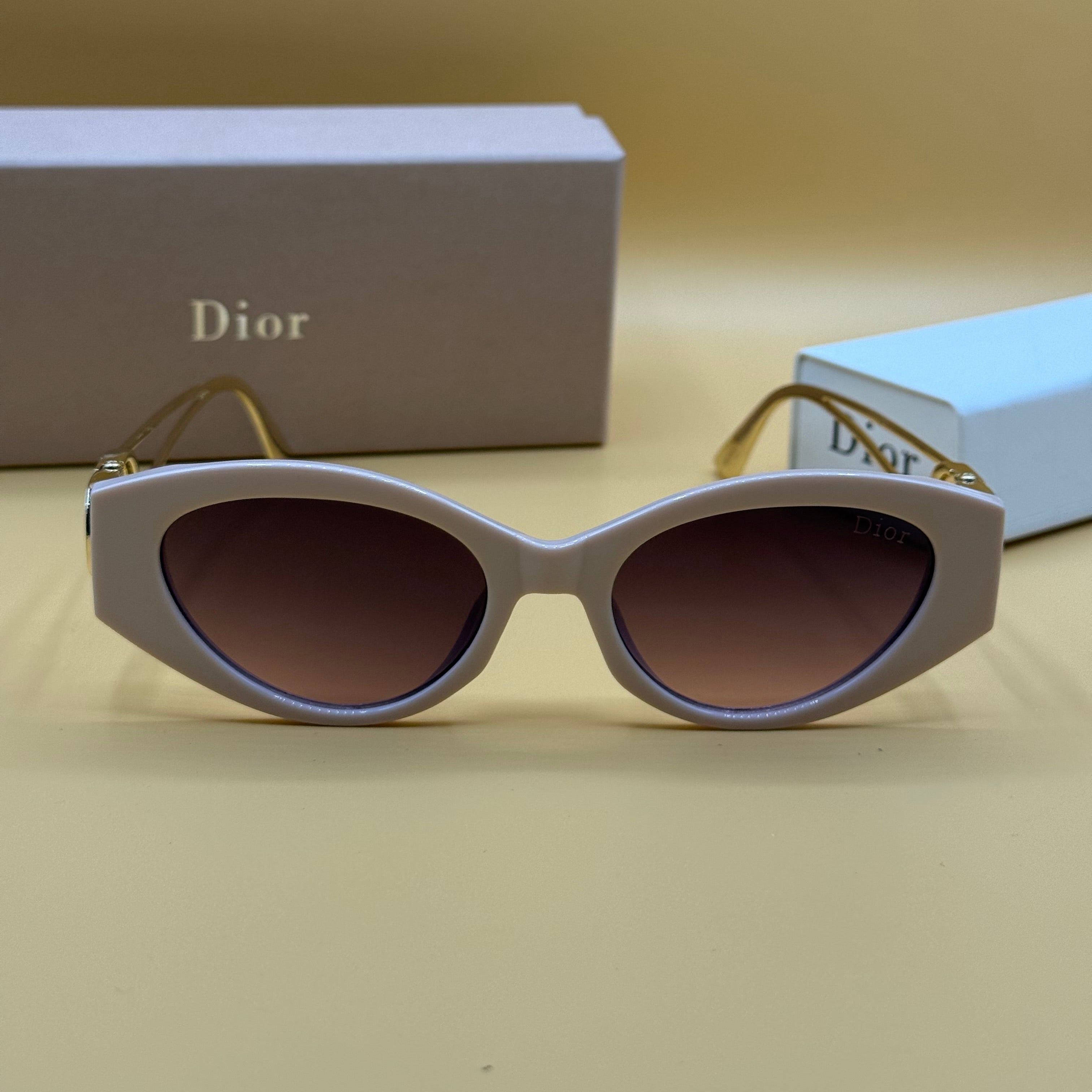 Dior Cat-Eye Sunglasses – Cream