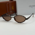 Céline Triomphe Geometric Sunglasses – Tortoise & Brown