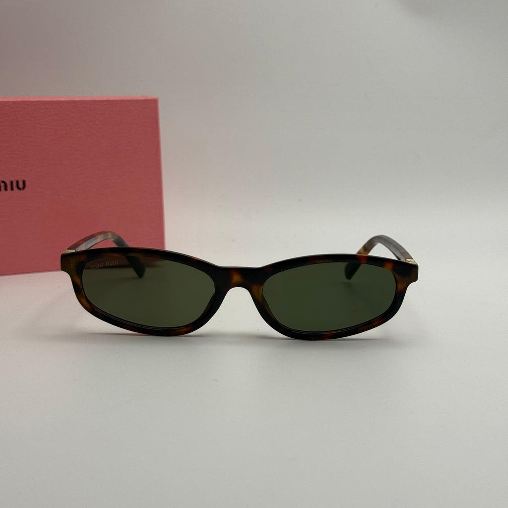 Miu Miu Oval Sunglasses – Tortoise Shell