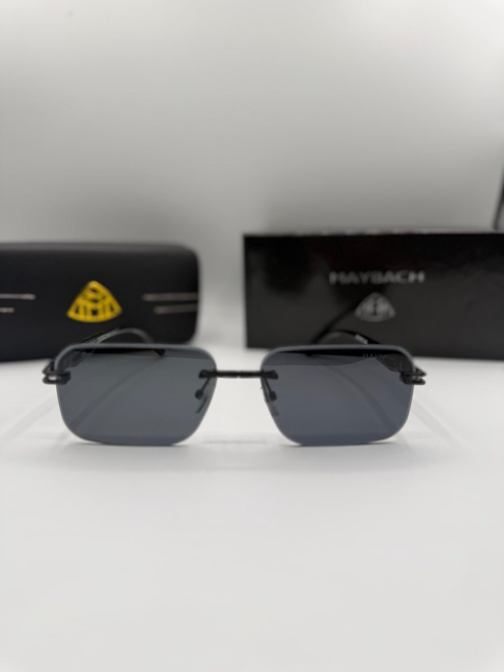 Maybach Rimless Sunglasses – All Black