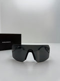 Dolce & Gabbana DG Shield Sunglasses – Dark Mirror Black