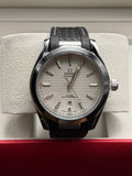 Omega Seamaster White Dial Black Strap Watch