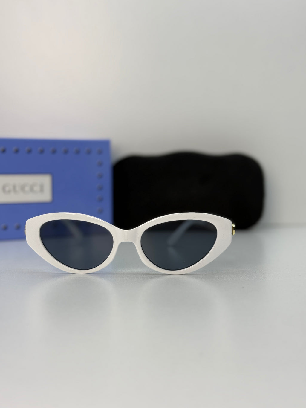 Gucci Cat-Eye Sunglasses — White