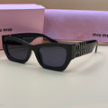 Miu Miu Glimpse Cat-Eye Sunglasses — Black