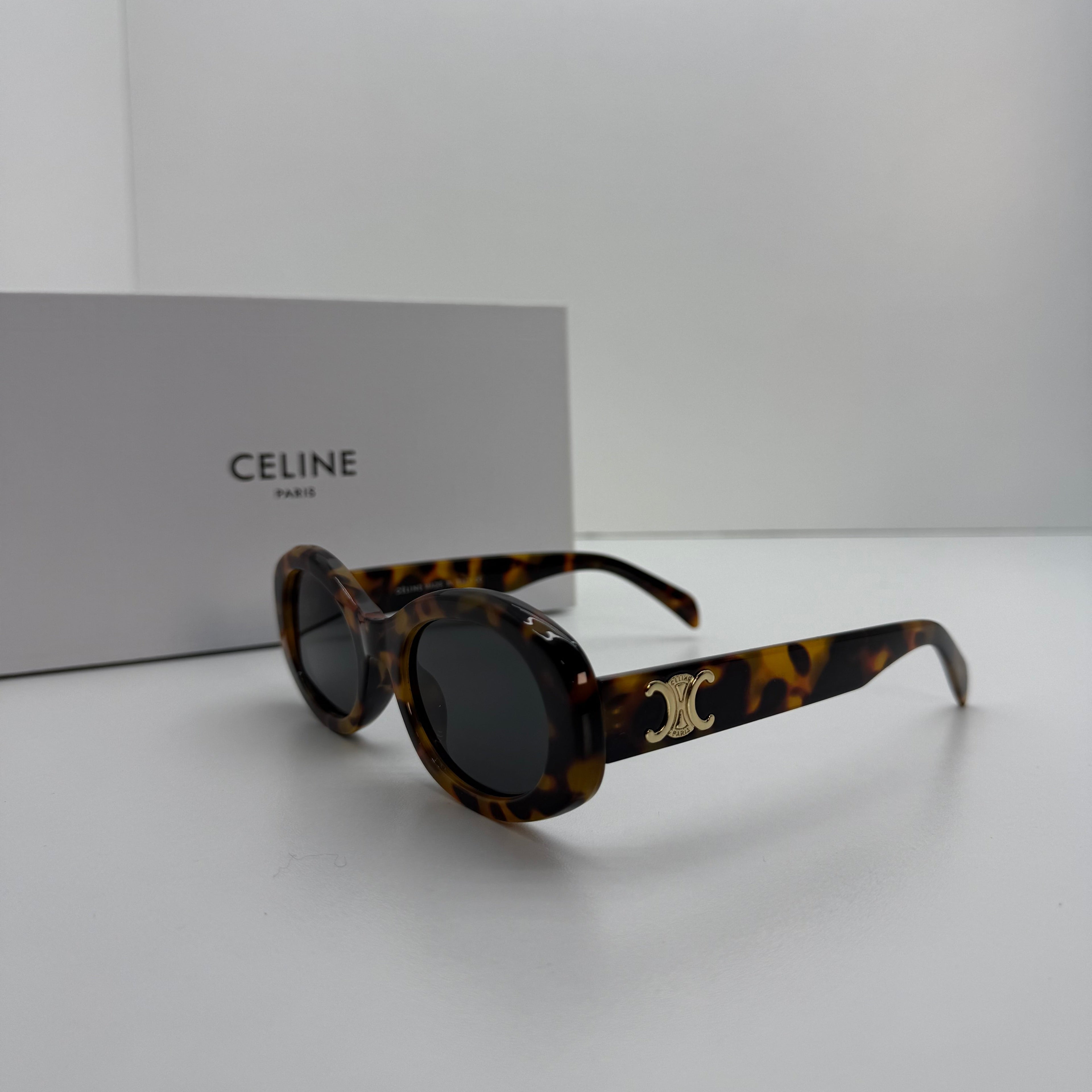 Celine Paris Tortoiseshell Oval Frame
