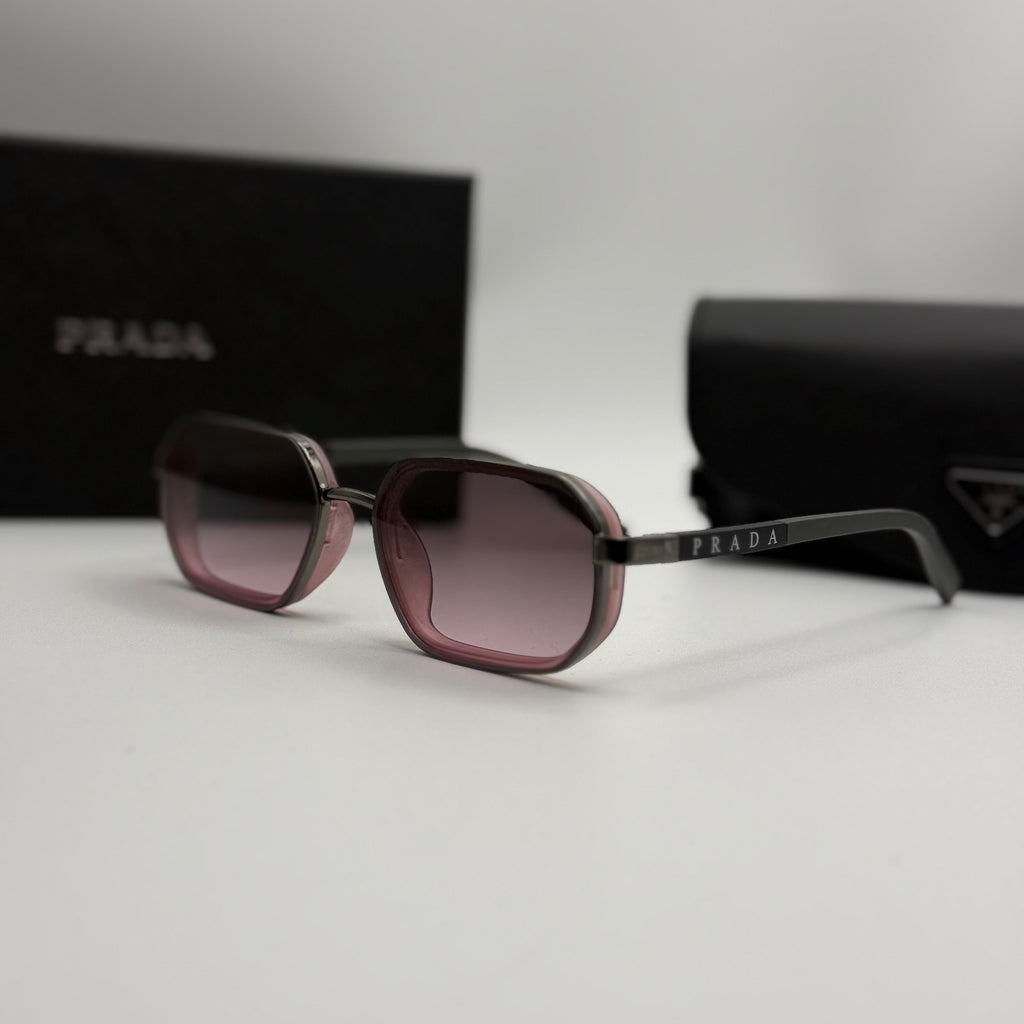 Prada Sunglasses – Geometric Pink Gradient
