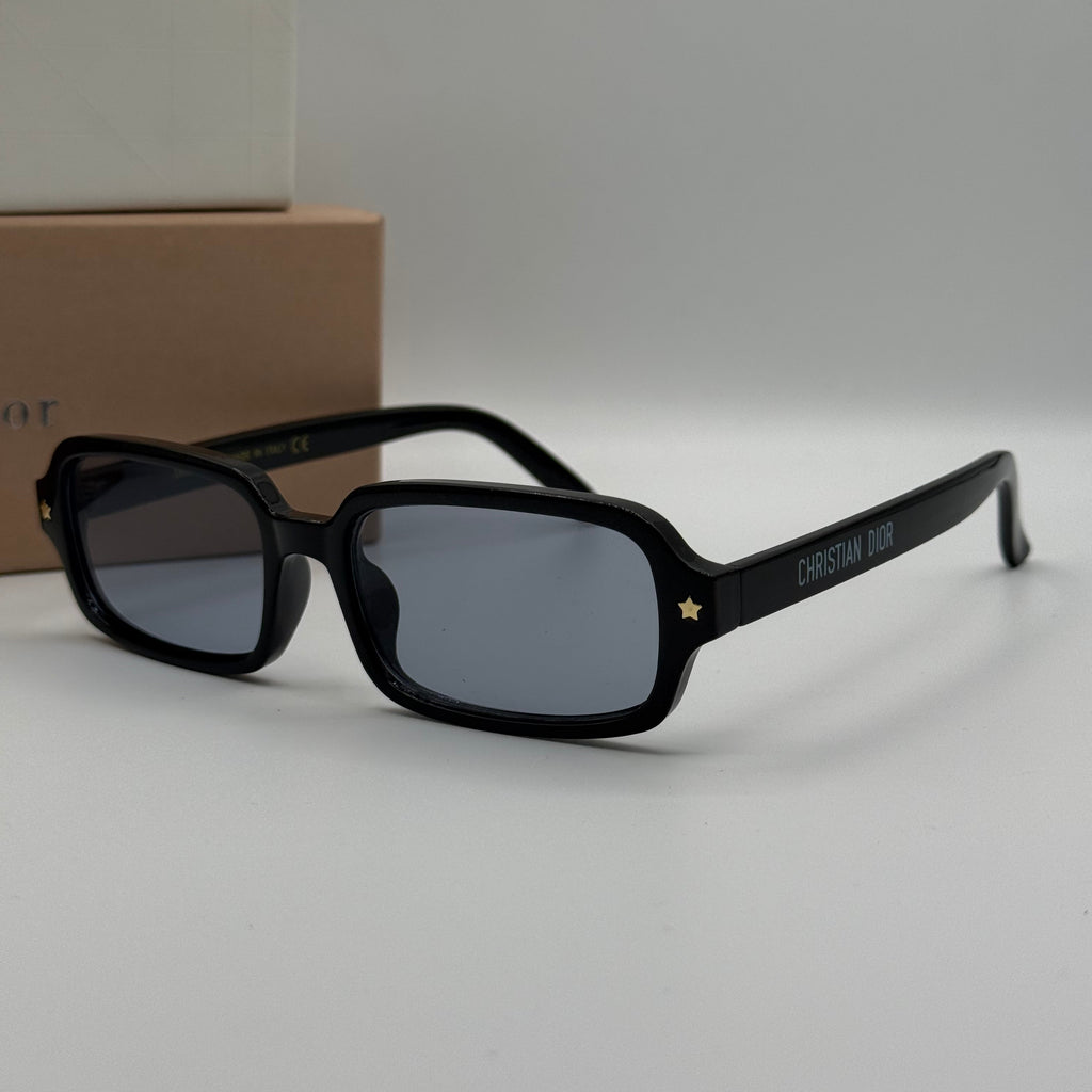 Christian Dior Rectangle Sunglasses – Black & Grey