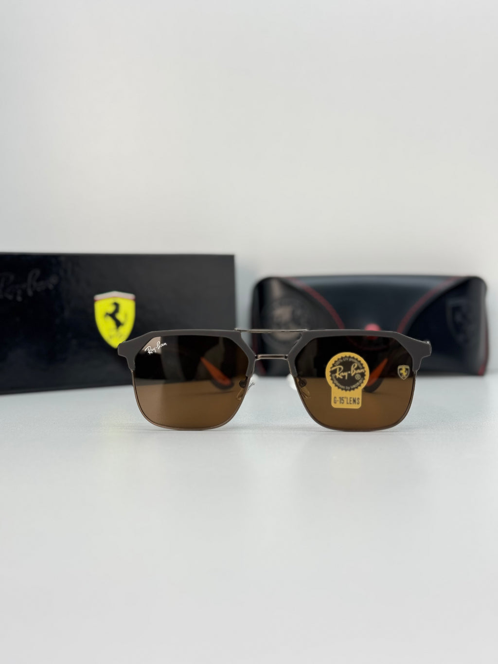 Ray Ban Scuderia Ferrari sunglasses – matte black / brown G-15