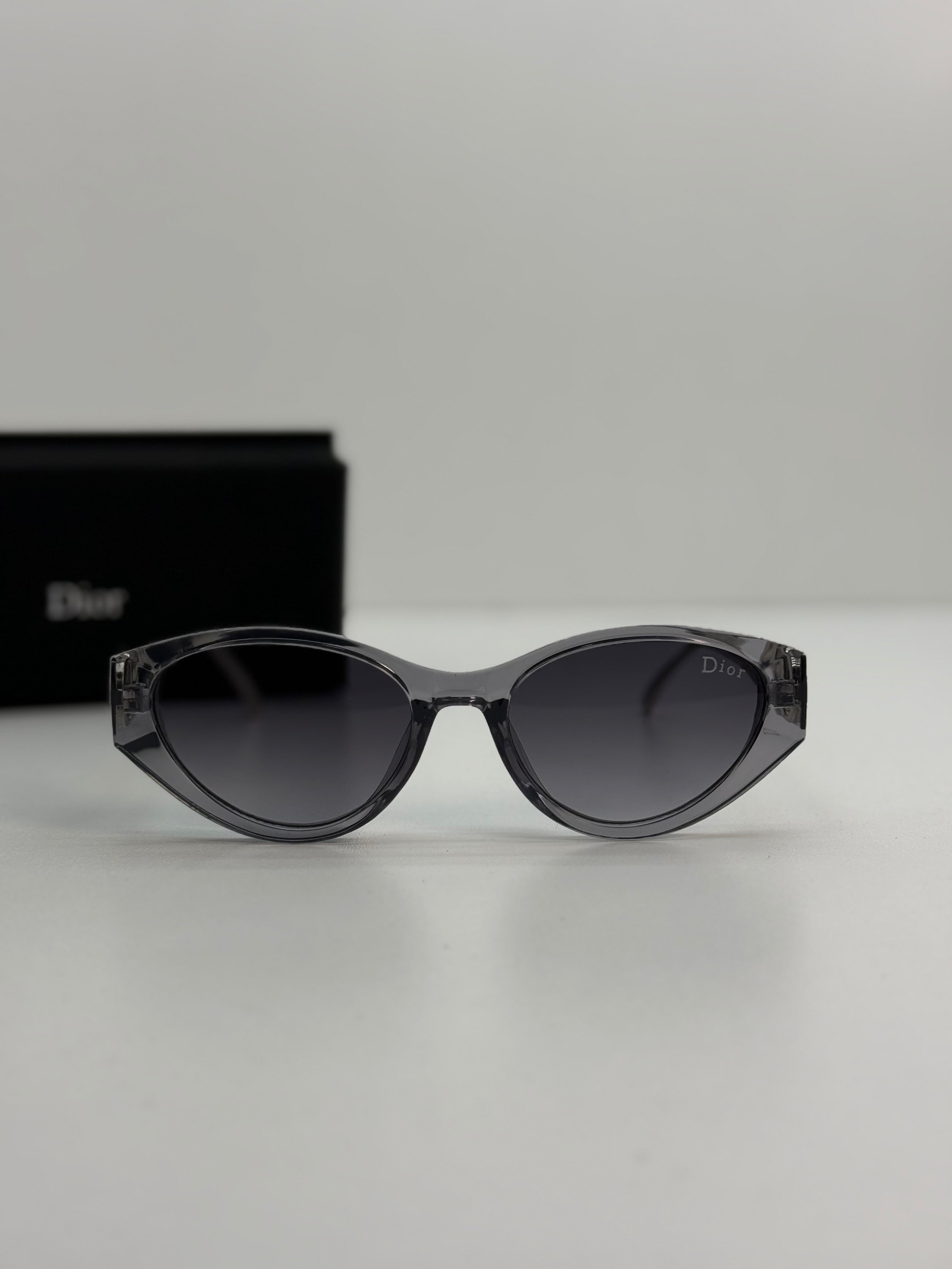 Dior CD Signature Cat-Eye Sunglasses – Transparent Grey Gradient