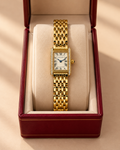 Cartier Rectangular Bracelet Watch – Gold-Tone & Ivory Dial