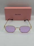 Miu Miu Sunglasses – Gold Frame / Lavender Lenses