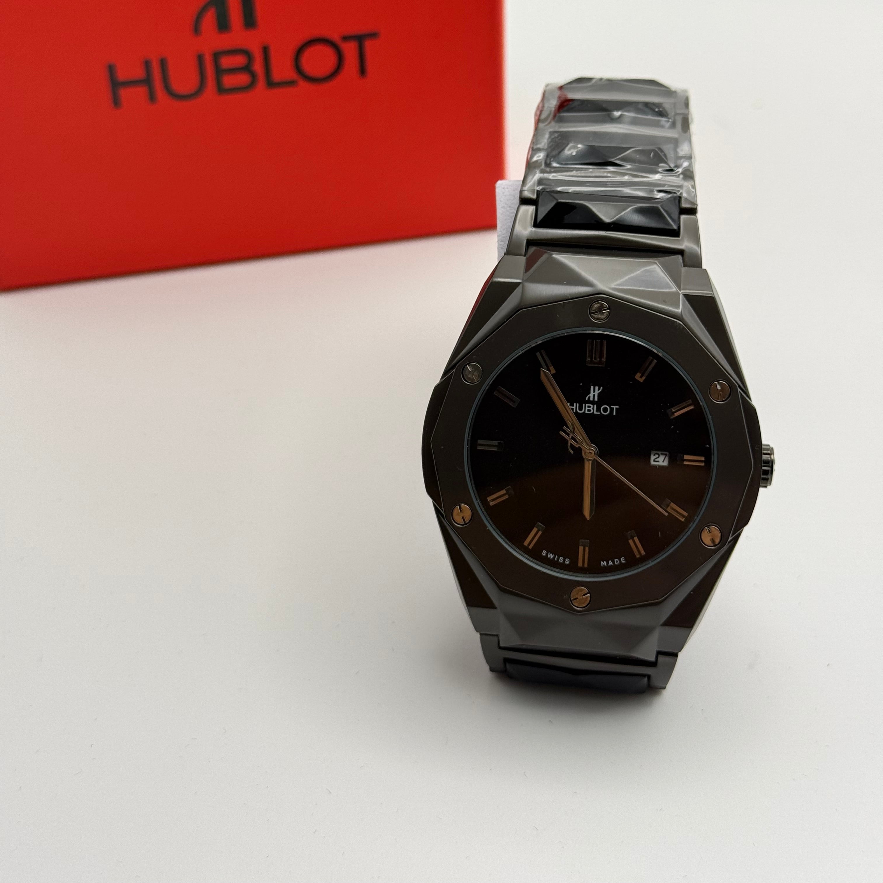 Hublot Classic Fusion Watch — All Black Ceramic & Rose Gold