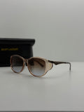 Saint Laurent Transparent Beige Square Sunglasses – Gradient Brown