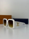 Louis Vuitton Square Sunglasses – White/Gold