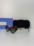 Gucci Cat-Eye Sunglasses — Black / Brown Gradient