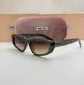 Miu Miu Rectangle Sunglasses – Brown Gradient
