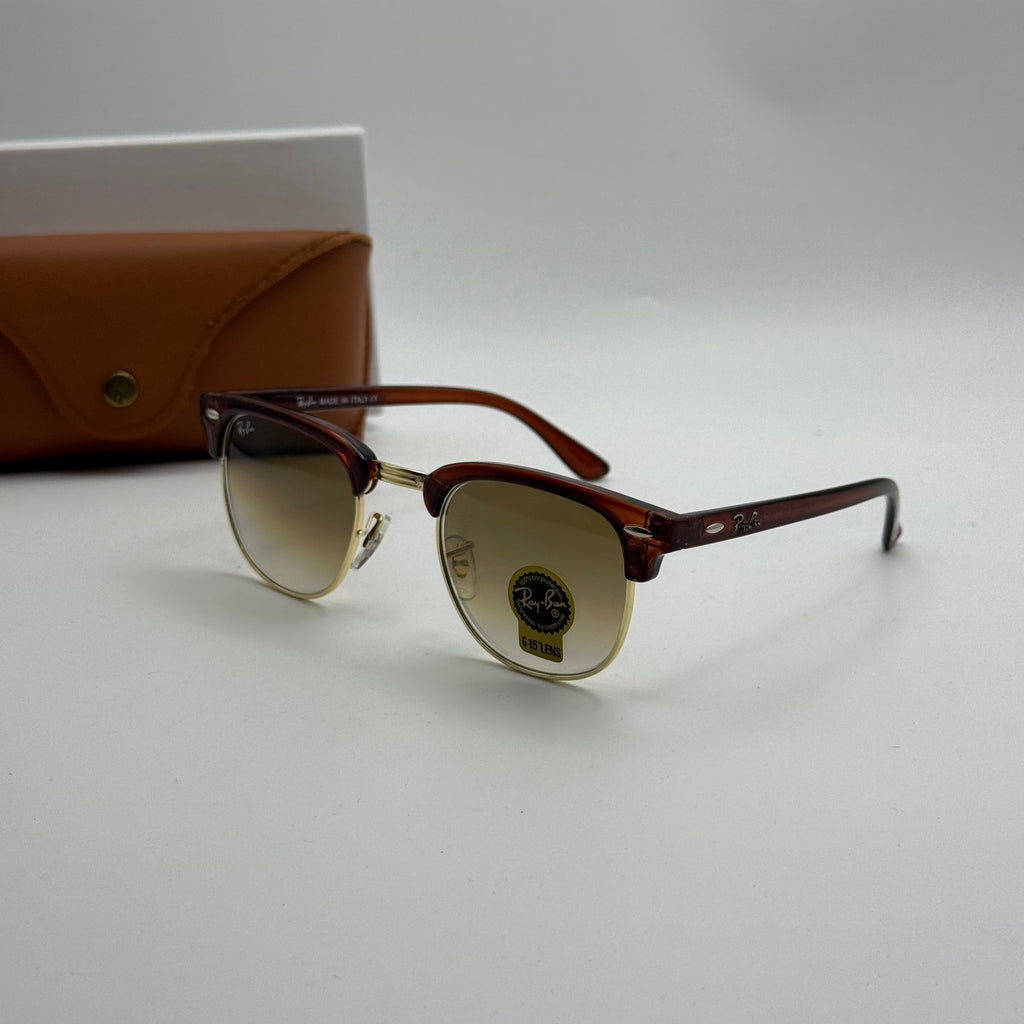 Ray Ban Clubmaster – Tortoise Brown & Gold