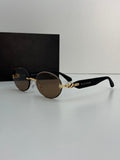 Bvlgari Serpenti Rimless Sunglasses – Gold & Black