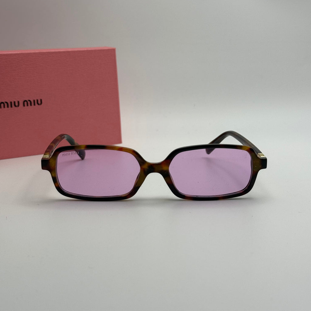 Miu Miu Sunglasses – Tortoise Frame / Purple Lens