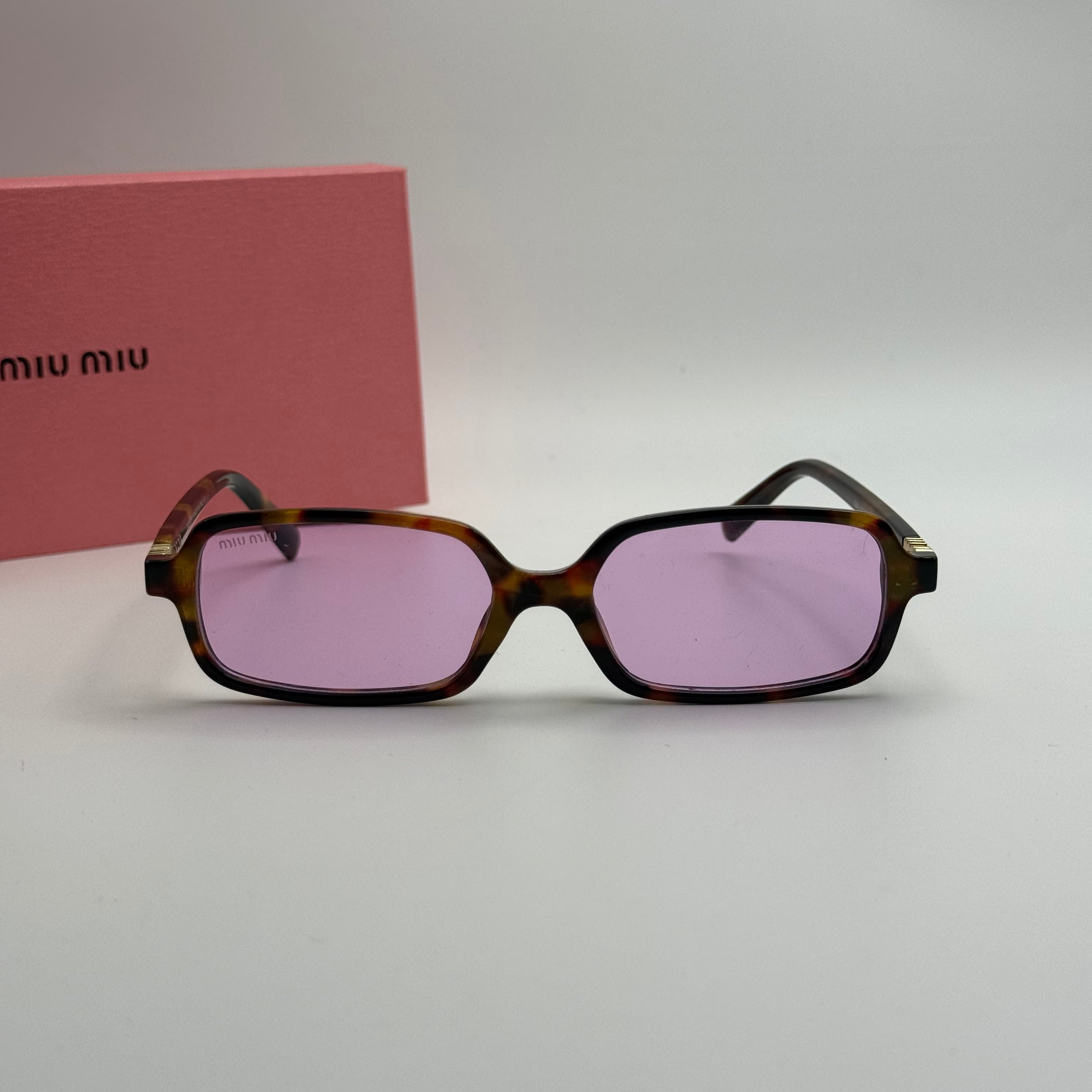 Miu Miu Sunglasses – Tortoise Frame / Purple Lens