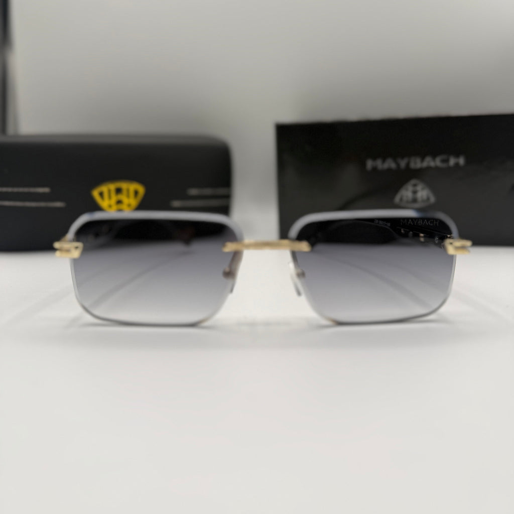 Maybach Rimless Sunglasses – Gold & Grey