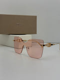 Dior Rimless Square Sunglasses (Gold / Pink)