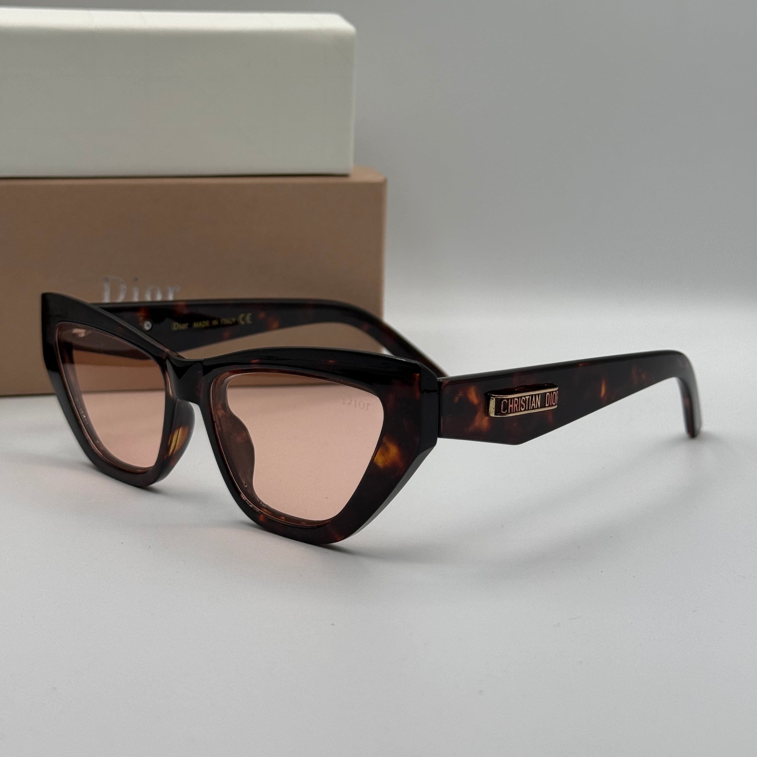 Christian Dior Cat-Eye Sunglasses - Tortoise/Pink