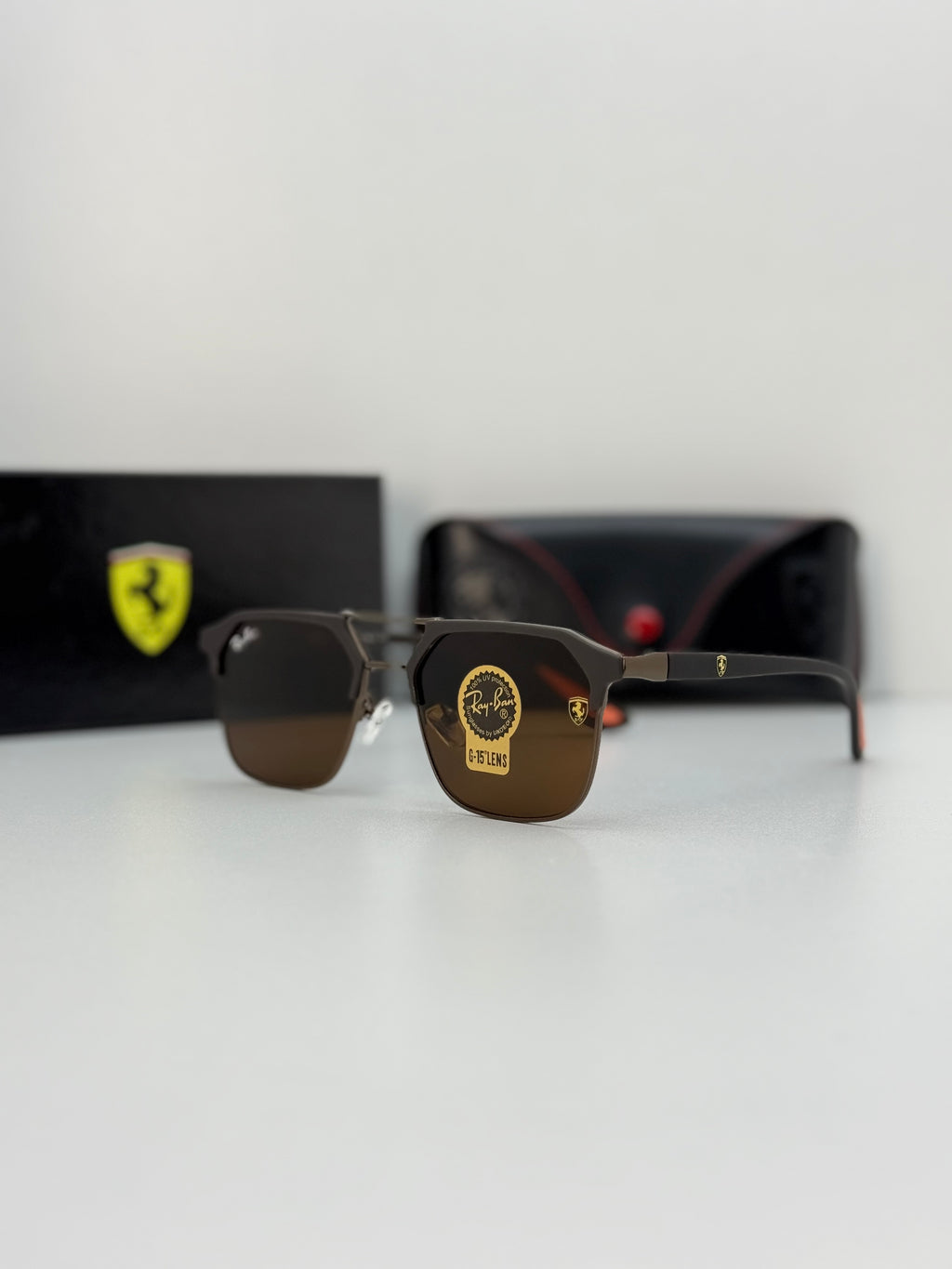 Ray Ban Scuderia Ferrari sunglasses – matte black / brown G-15