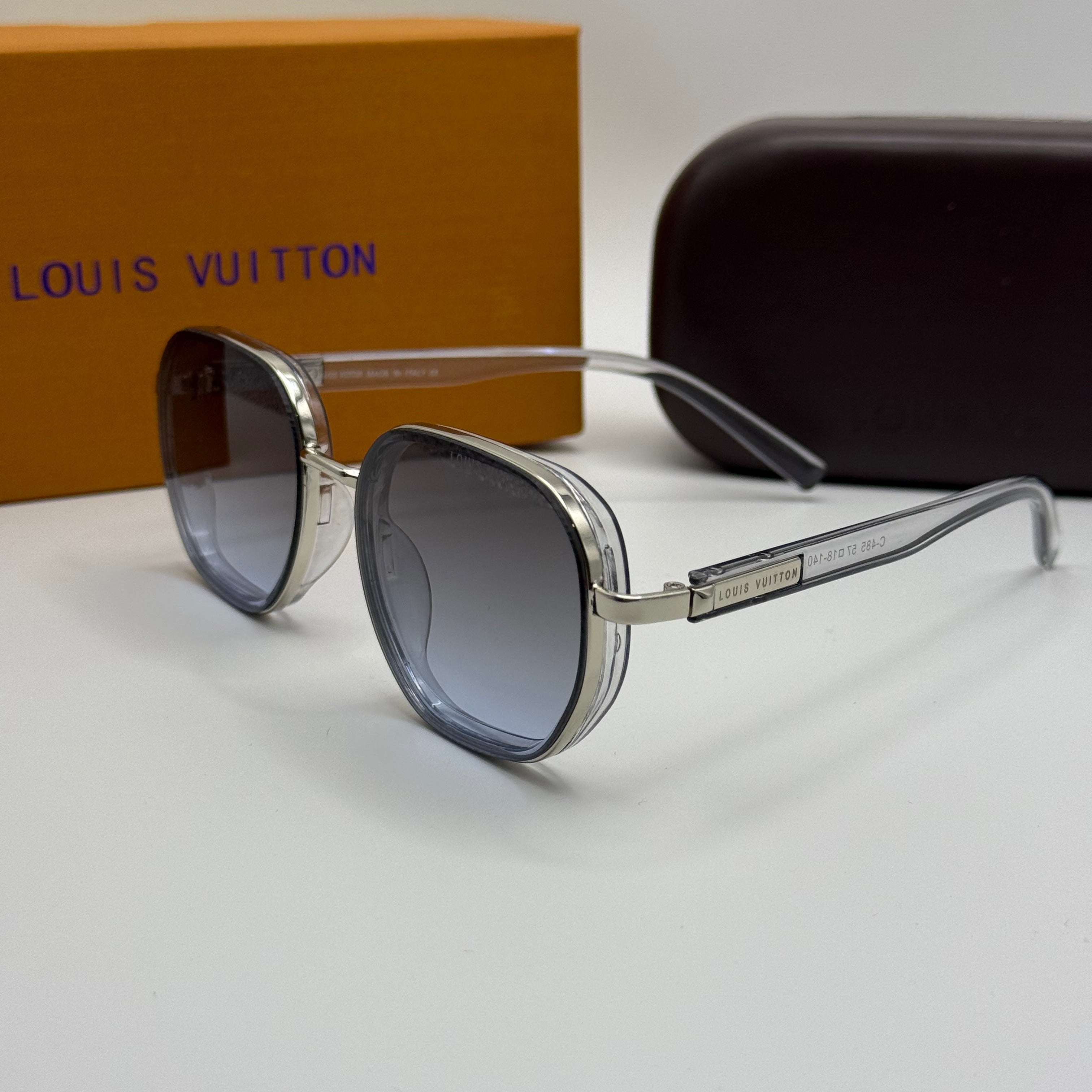 Louis Vuitton Sunglasses – Silver & Grey Round