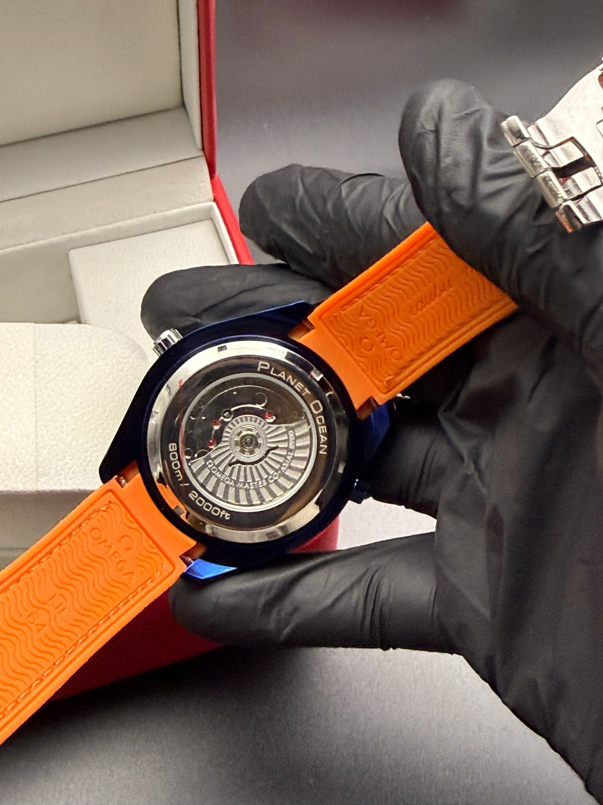 Omega Seamaster Planet Ocean Blue and Orange Dial Watch