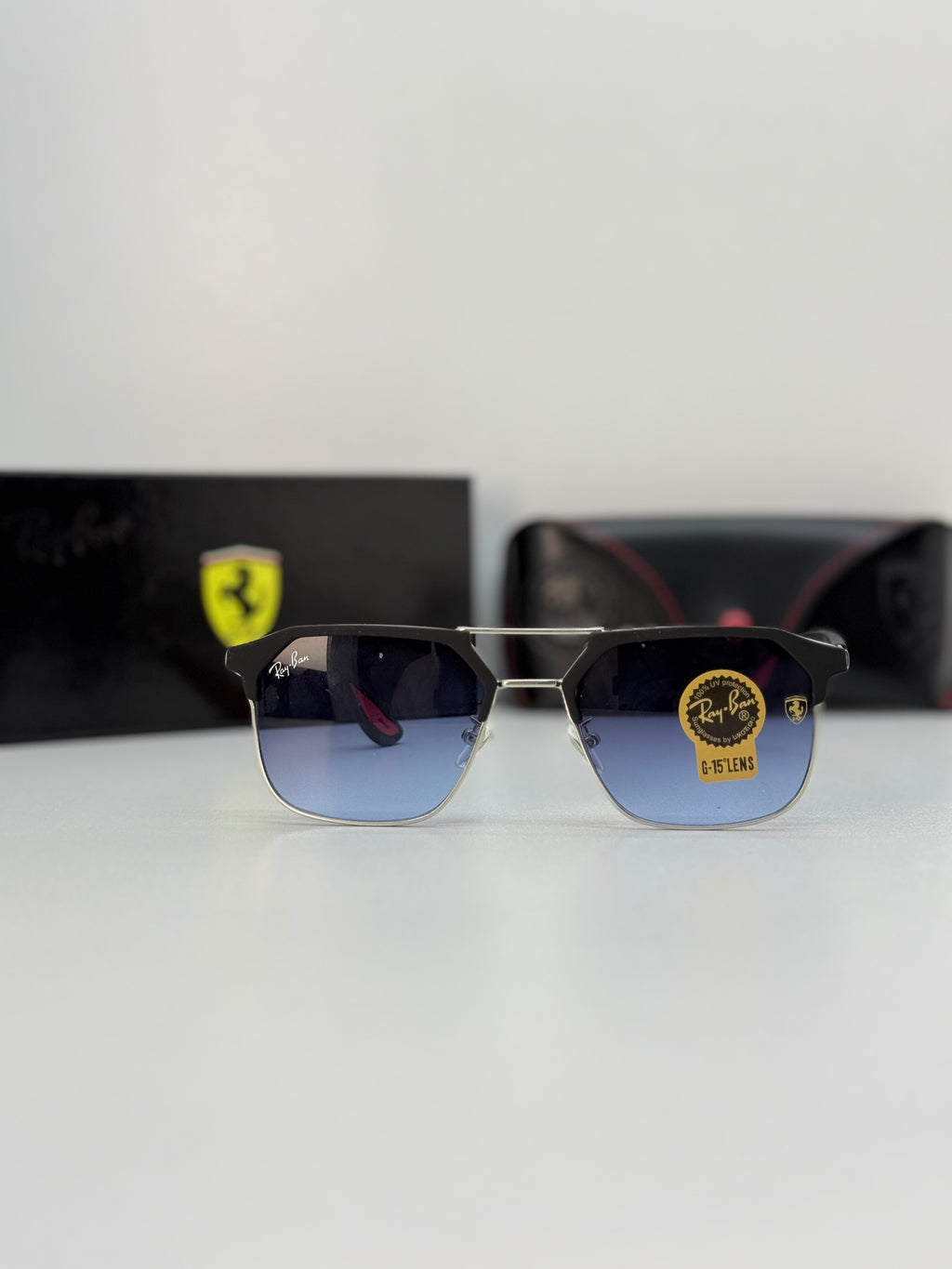 Ray Ban Scuderia Ferrari – Black / Blue Gradient