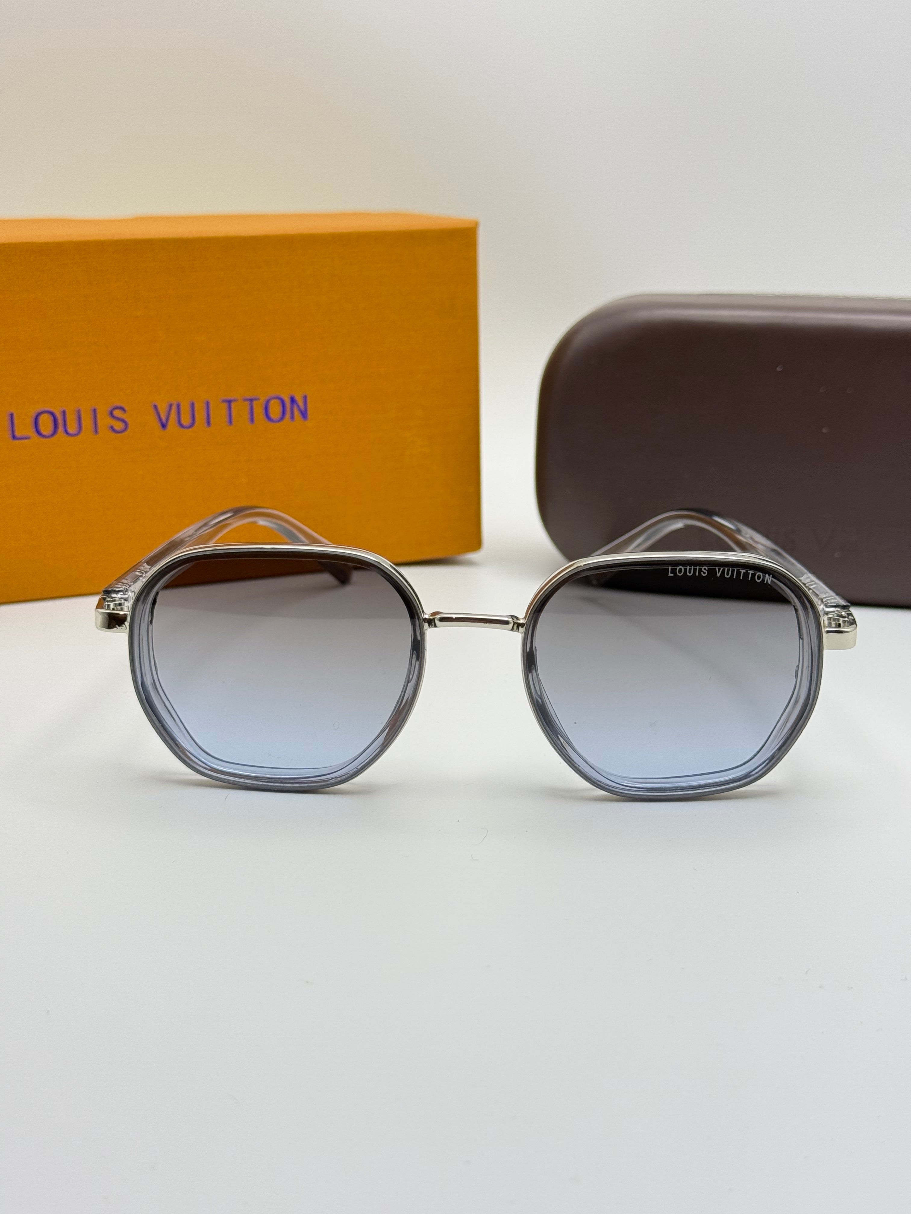 Louis Vuitton Sunglasses – Silver & Grey Round