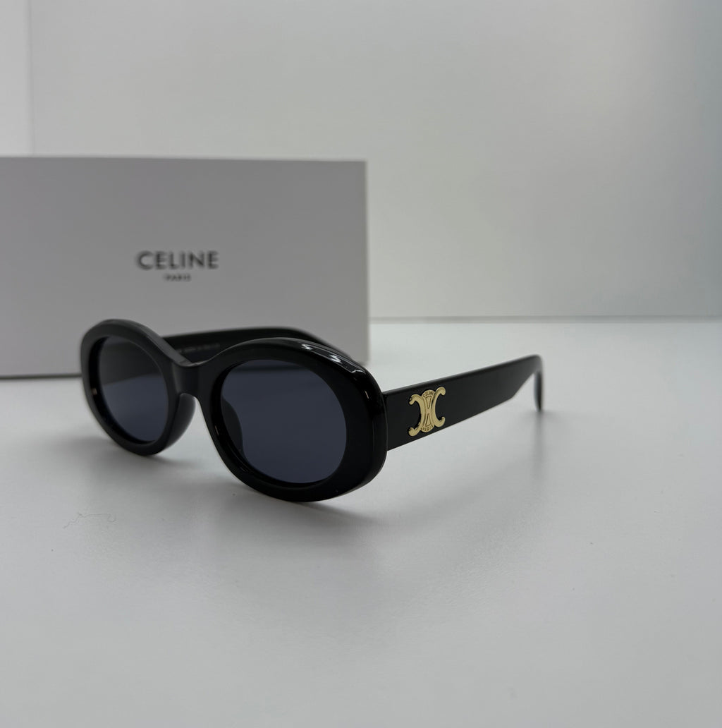 Celine Paris Black Oval Frame