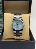 Tissot PRX Powermatic 80 – Ice Blue Waffle Dial / Stainless Steel Bracelet