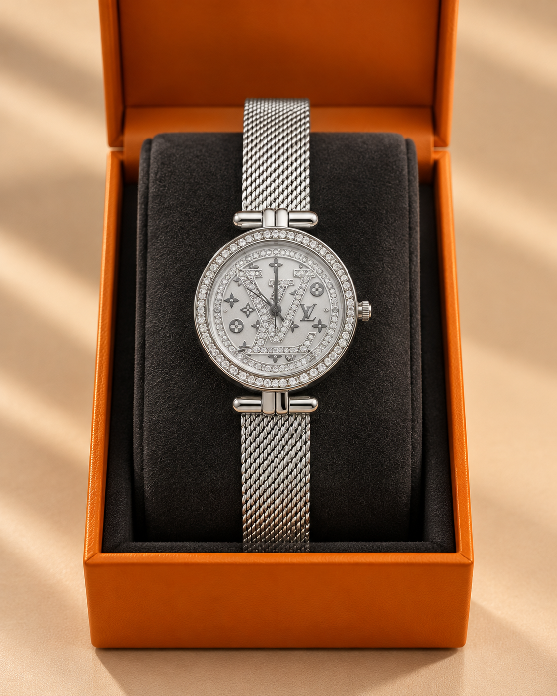 Louis Vuitton Monogram Mesh Watch – Silver-Tone