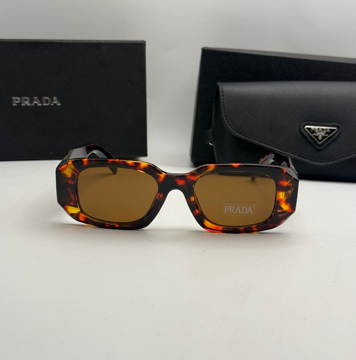 Prada Rectangle Sunglasses – Tortoiseshell
