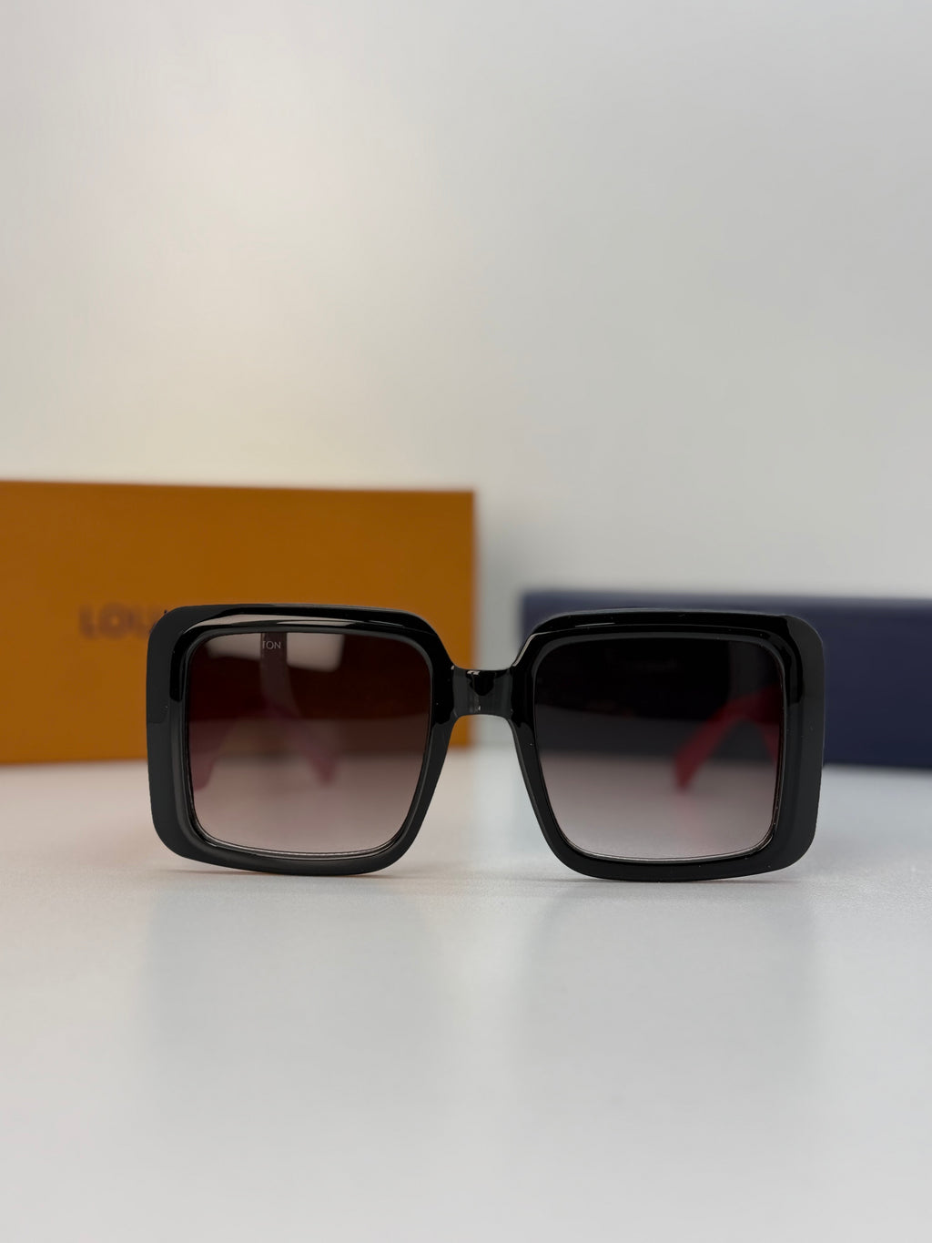 Louis Vuitton Square Sunglasses – Black/Red
