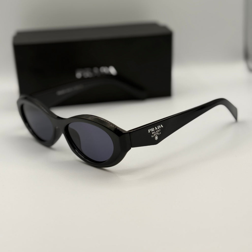 Prada Oval Sunglasses - Black